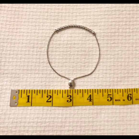 Sterling Silver Slide Woven Bracelet Adjustable - Picture 5 of 7